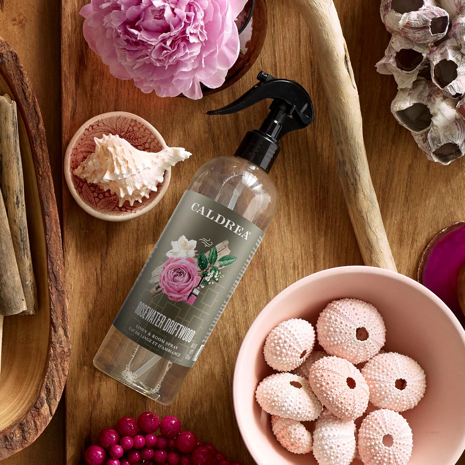 Caldrea Rosewater Driftwood Room Spray 16 Oz