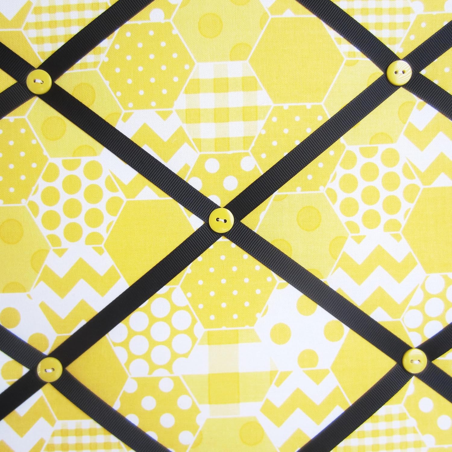 11x14 Yellow And Black Geometric Memory Board Bow Board