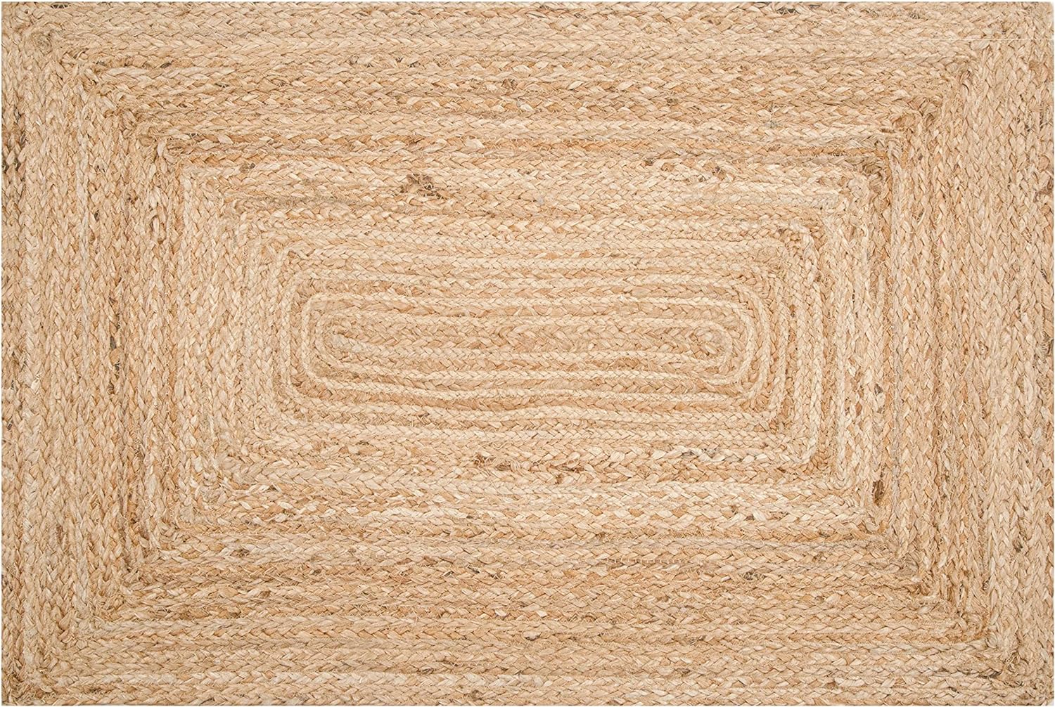 Natural Jute Rug 2x3 Ft Handmade for Livingroom Bedroom