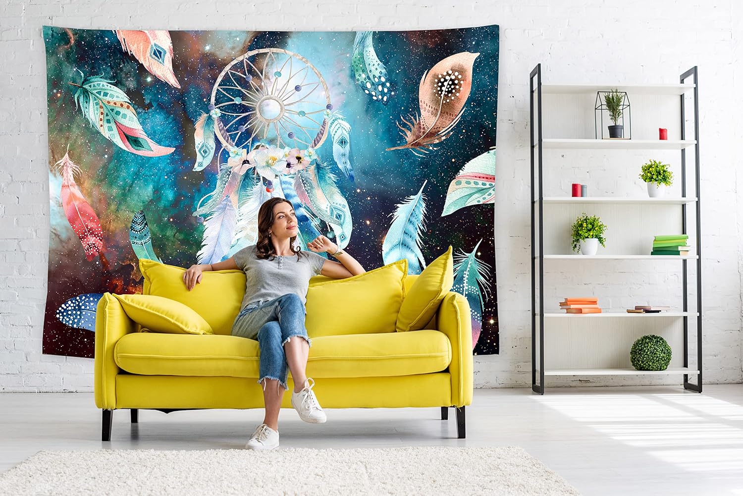 Feelacle Dreamcatcher Tapestry 60x40 Inch Wall Hanging