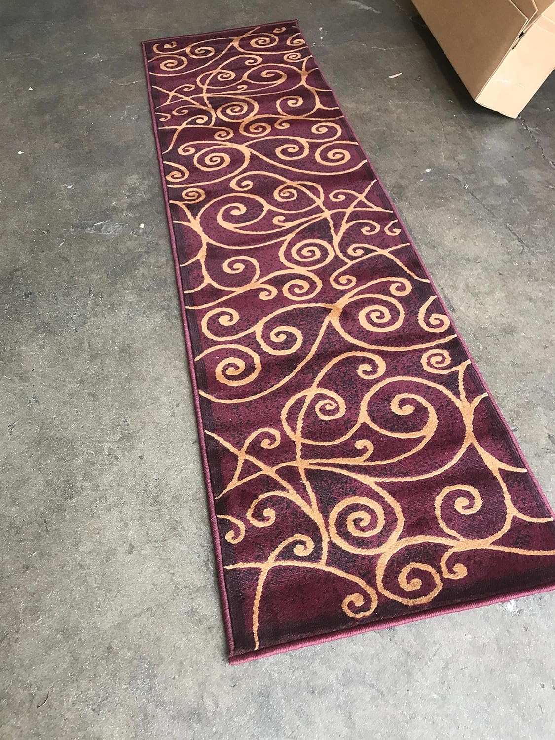 Gallery Modern Abstract Swirl Runner Rug GL23 2x71 Inch