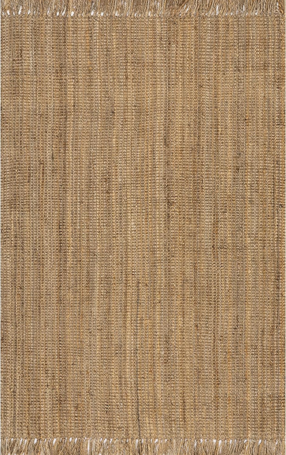 nuLOOM 3x5 Jute Tassel Area Rug Natural Farmhouse Style
