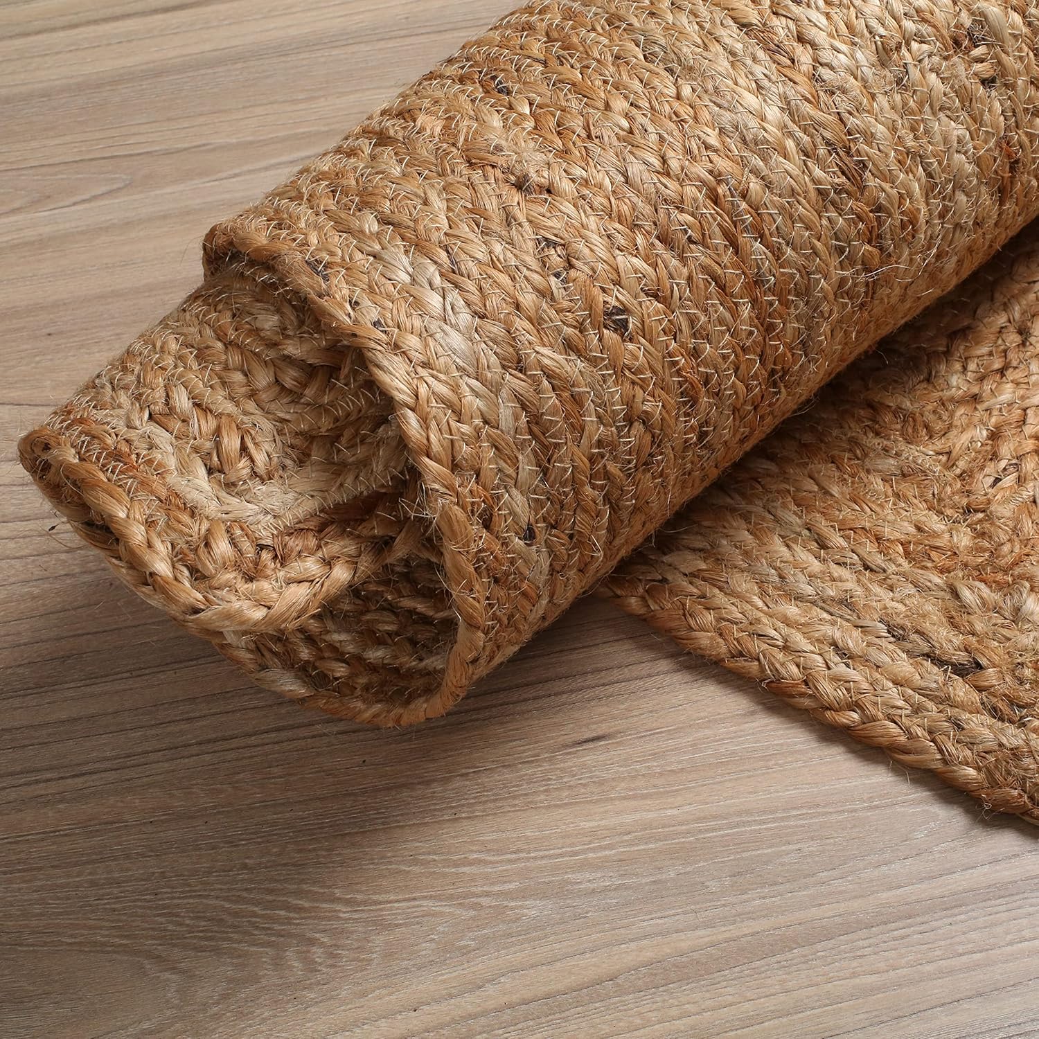 Natural Jute Rug 2x3 Ft Handmade for Livingroom Bedroom