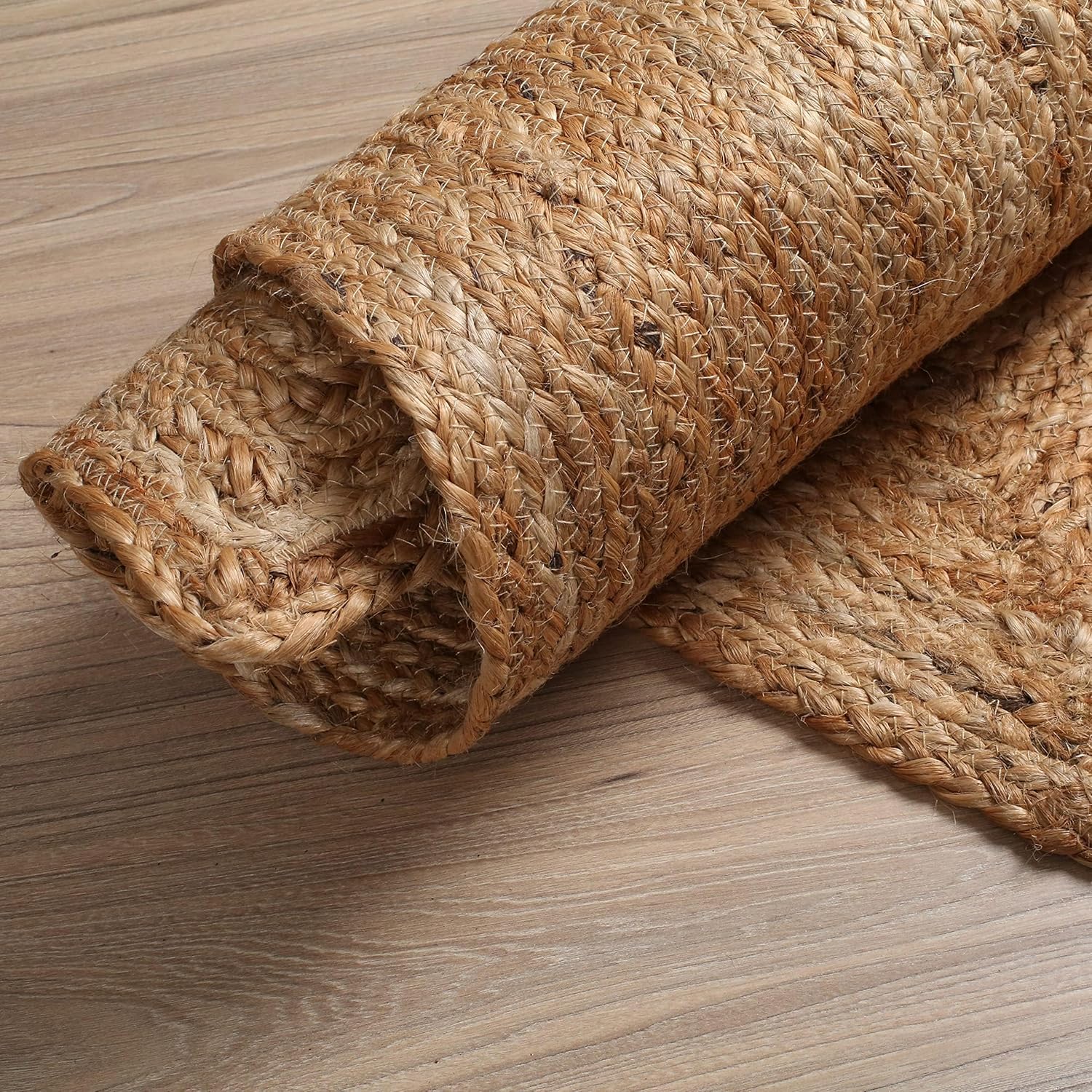 Natural Jute Rug 2x3 Ft Handmade for Livingroom Bedroom